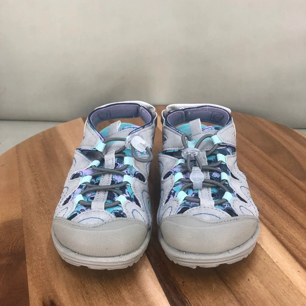Northside Girls Size 13 Water Shoes Sandals Gray Purple Teal Sport Outdoor